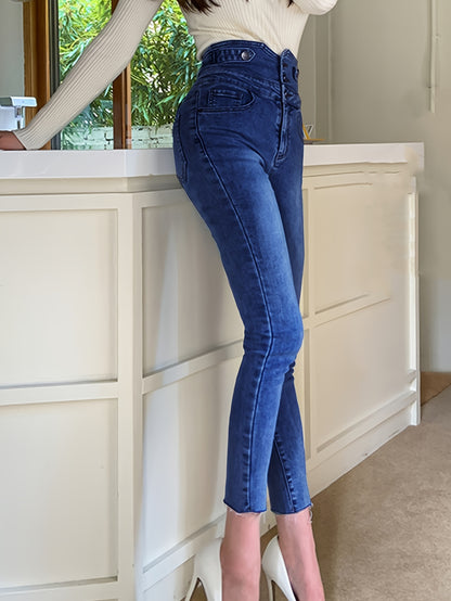 Elegant High-Waist Skinny Jeans