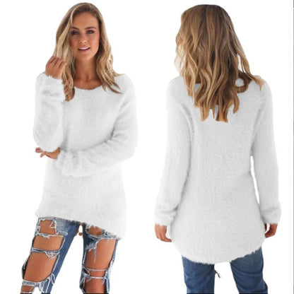 Pull en Tricot Femme O-Neck Confortable et Ample