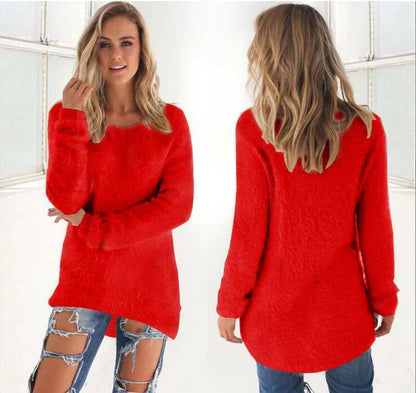 Women's O-Neck Comfortable and Loose Knitted Sweater