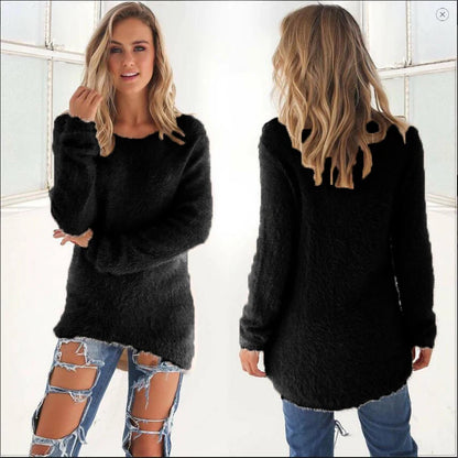 Women's O-Neck Comfortable and Loose Knitted Sweater