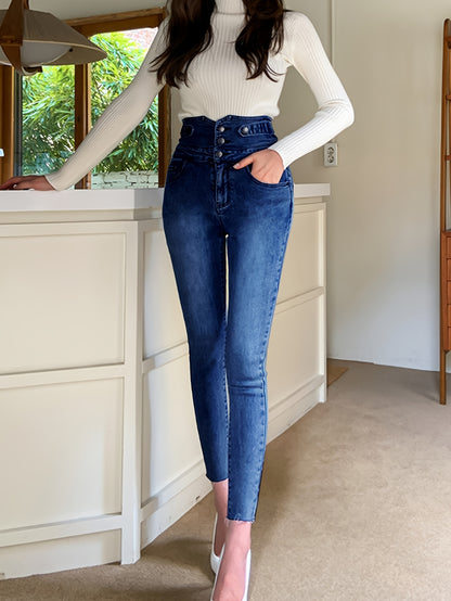 Elegant High-Waist Skinny Jeans